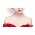 Lyonna Tapered Diamond Choker Necklace 18K White Gold 