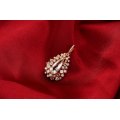 Kunzite Fancy Diamond Pendant 18K Rose Gold