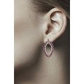 Botany Ruby Diamond Earring 18K Black Gold 