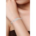 Curvy Diamond Bangle 18K White Gold 
