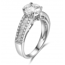 Adira Princess Diamond Ring 18K White Gold 