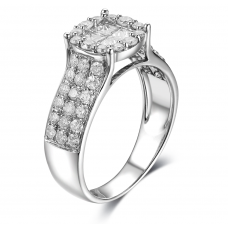 Aegir Princess Diamond Ring 18K White Gold 