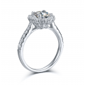 Mondio White Gold Diamond Engagement Ring Casing