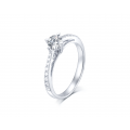Erichio White Gold Diamond Engagement Ring Casing