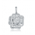 Ricco Cluster Diamond Pendant 18K White Gold 
