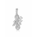 Blomst Channel Diamond Pendant 18k White Gold