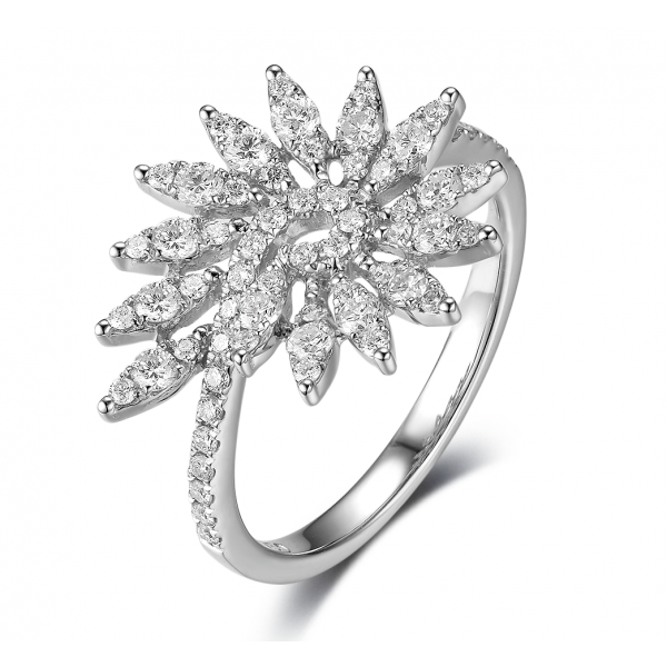 Reagan Prong Diamond Ring 18K White Gold 