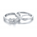 Simply Us White Gold Diamond Engagement Ring Casing (2 in 1)