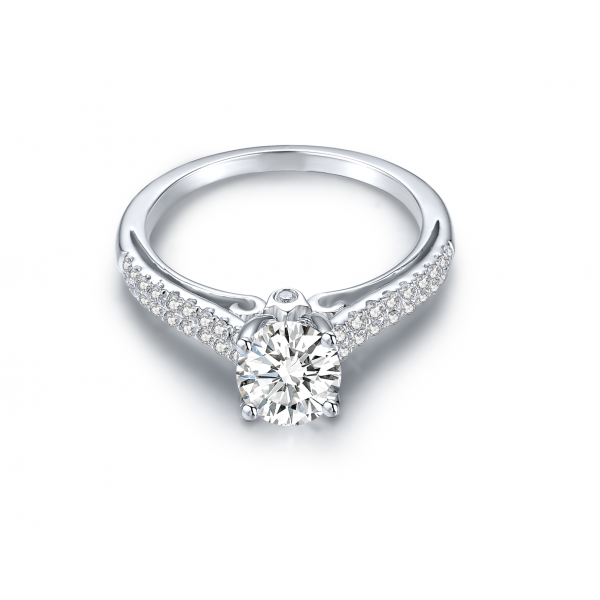Griya White Gold Diamond Engagement Ring Casing