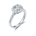 Hagen Trio White Gold Diamond Engagement Ring Casing