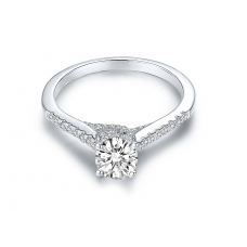 Yens Diamond Engagement Ring Casing 18K White Gold
