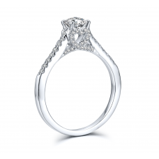 Yens Diamond Engagement Ring Casing 18K White Gold