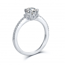 Kylan Diamond Engagement Ring Casing 18K White Gold
