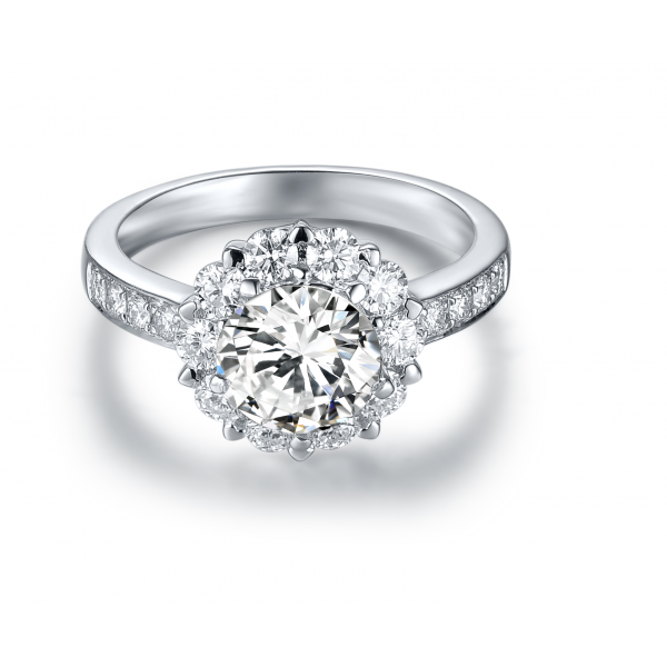 Baray White Gold Diamond Engagement Ring Casing
