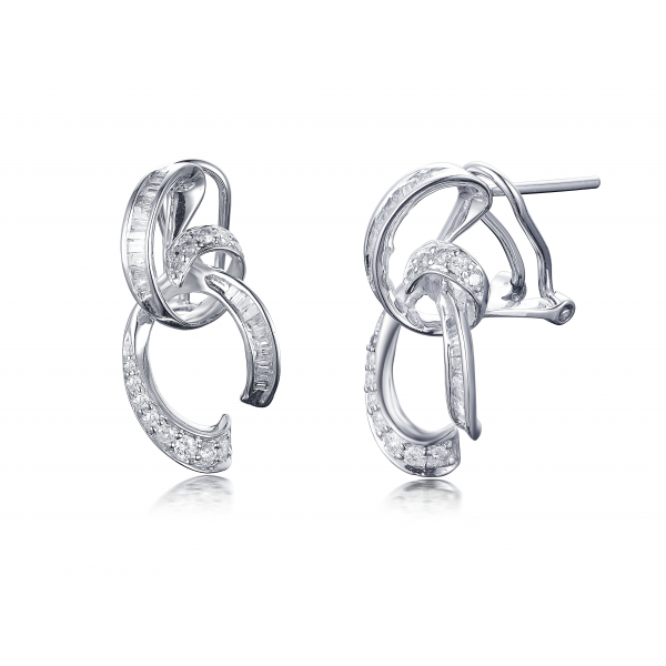 Flynn Prong Diamond Earring 18K White Gold 