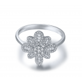 Bellus Prong Diamond Ring 18K White Gold 