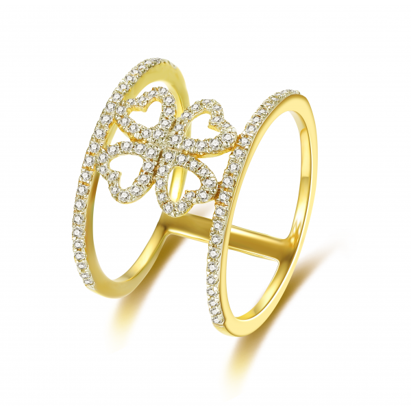 Wynonna Prong Diamond Ring 18K Yellow Gold