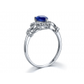 Davit Kyanite Diamond Ring 18K White Gold 