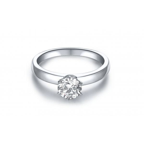 Piz Diamond Engagement Ring Casing 18K White Gold (2 In 1)