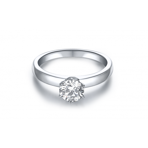 Piz White Gold Diamond Engagement Ring Casing (2 In 1)