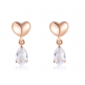Do Yun White Sapphire Earring 14K Rose Gold  