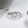 Alena 18K White & Rose Gold Diamond Wedding Ring (Pair)