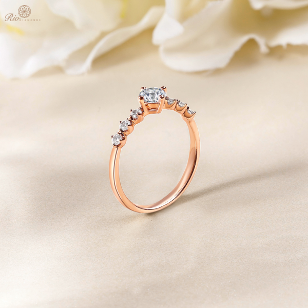 Demi Diamond Engagement Ring Casing 18K White Gold