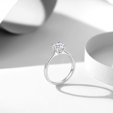 Kimi Solitaire Engagement Ring Casing 18K White Gold