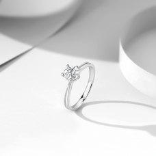 Asuka Solitaire Engagement Ring Casing 18K White Gold