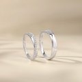 Nori Platinum Diamond Wedding Ring (Pair)