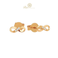 Infinity 9K White Gold Diamond Earring 