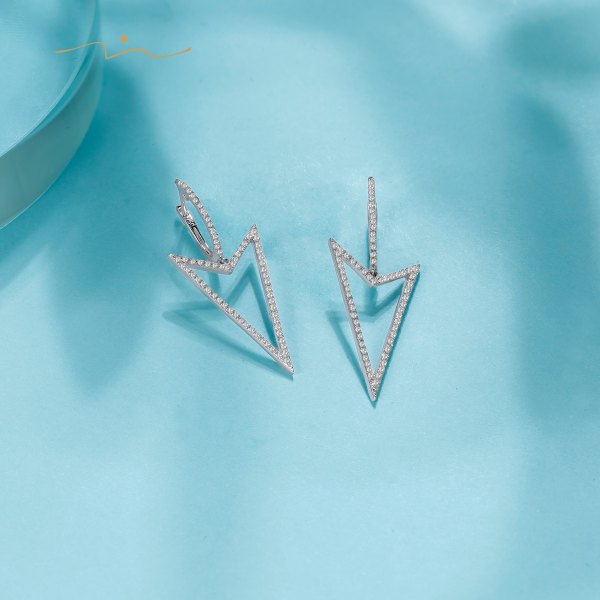 Gimzen Diamond Earring 18K White Gold