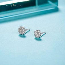 D'ren Diamond Earring 18K White Gold