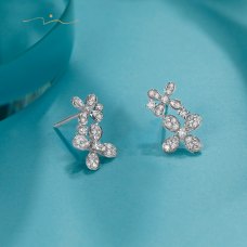 Blooms Diamond Earring 18K White Gold