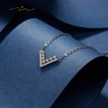 Graceful Diamond Necklace 18K White Gold