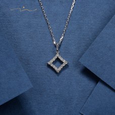 Sun Woo Diamond Necklace 18K White Gold