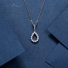 Ji Soo Diamond Necklace 18K White Gold