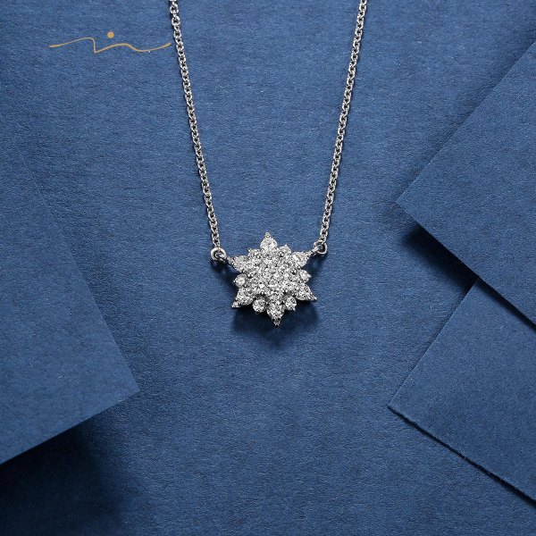Borel Diamond Necklace 18K White Gold