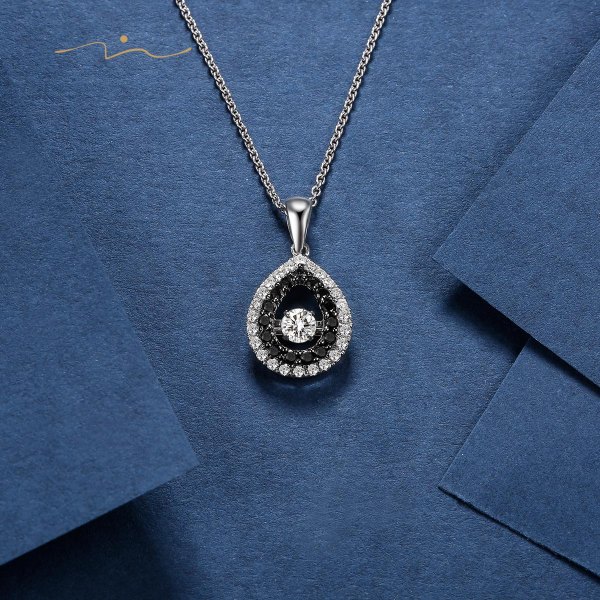 Twinky Diamond Necklace 18K White & Black Gold