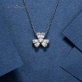 Camellia Diamond Necklace 18K White Gold