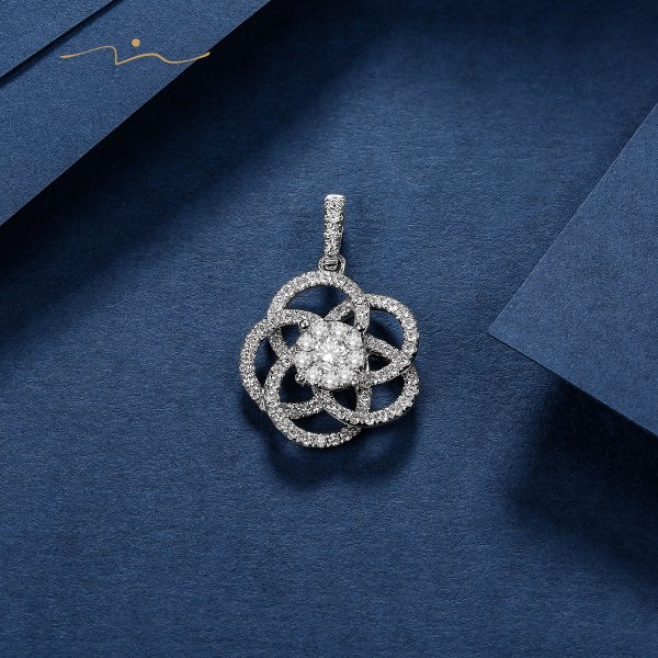 Kelie Diamond Pendant 18K White Gold