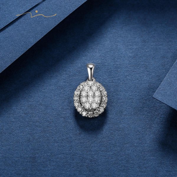 Lois Diamond Pendant 18K White Gold