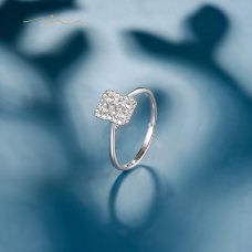 Mederine Diamond Ring 18K White Gold