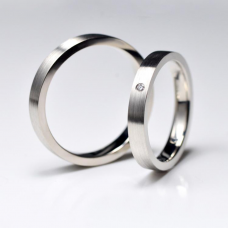 Anastasia Platinum Wedding Diamond Ring (Pair)