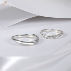 Miral Diamond Wedding Ring 18K White Gold (Pair)
