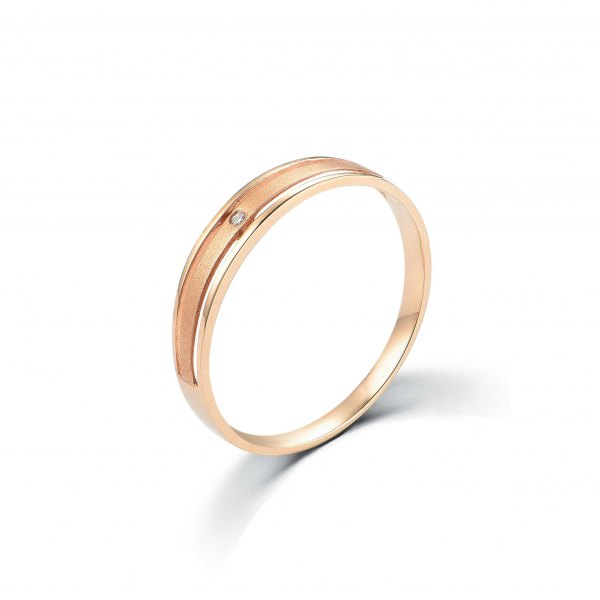 Stellar Women's Rose Gold Diamond Wedding Ring 