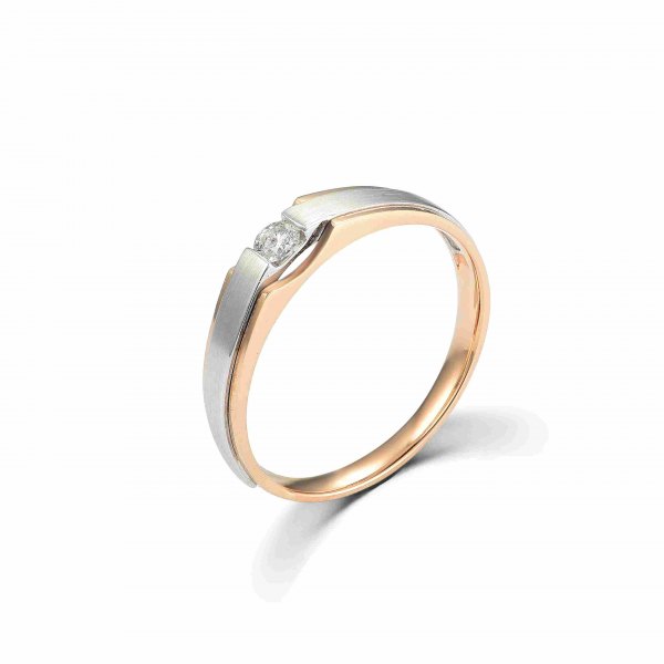 Brolie Women's 18K White & Rose Gold Diamond Wedding Ring (Pair)