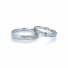 Skylar Diamond Wedding Ring 18K White Gold (Pair)