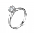 Purine Solitaire White Gold Diamond Engagement Ring Casing