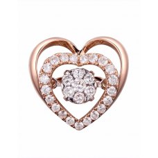 Twinkle Heart Diamond Pendant 18K Rose Gold